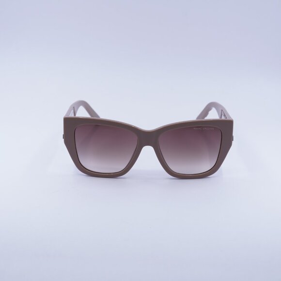 Marc Jacobs MARC 695/S 0NOY HA Sunglasses Nude Brown Square Frame, Brown Lenses - Picture 2 of 10